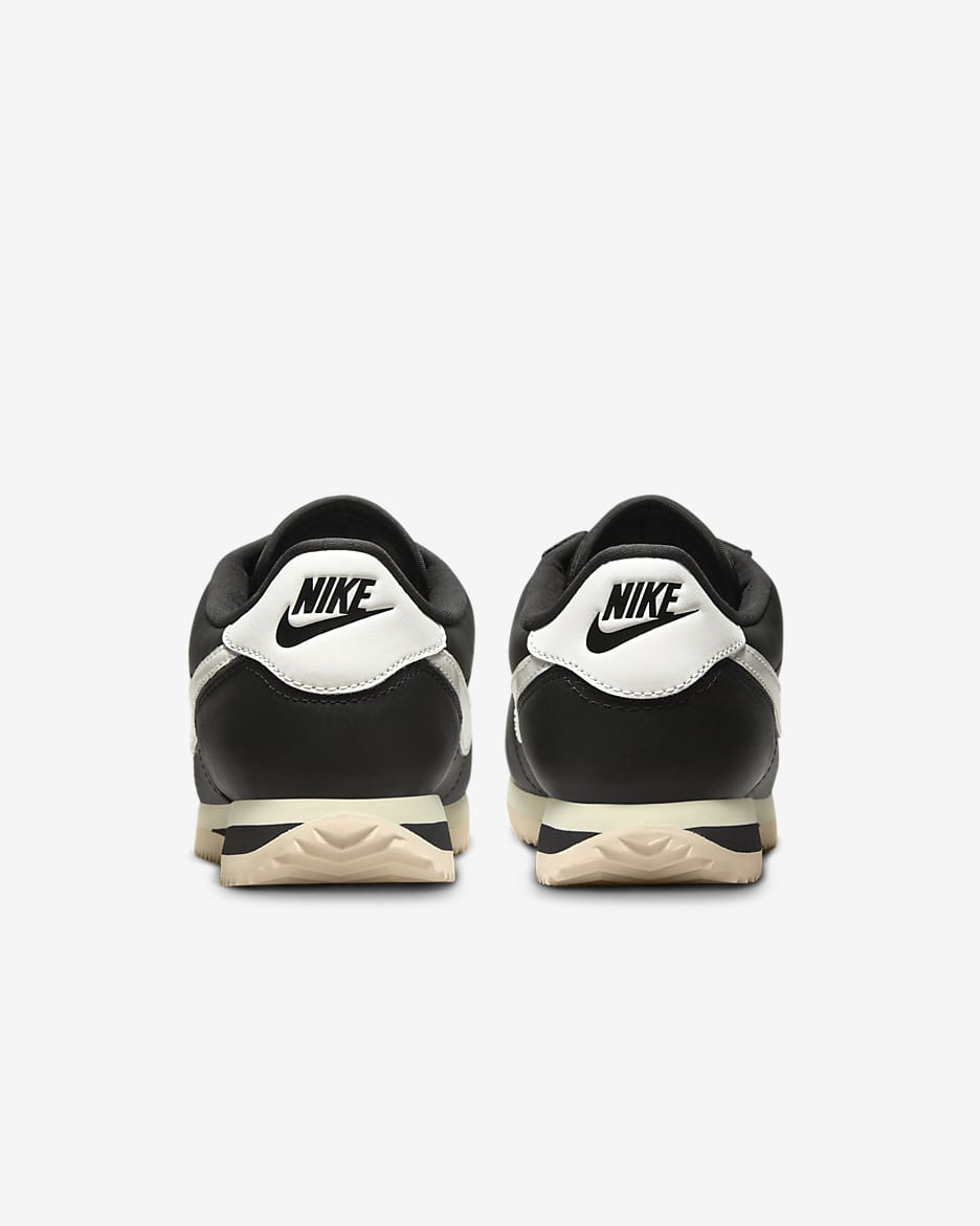 Nike cortez black leather women's hotsell